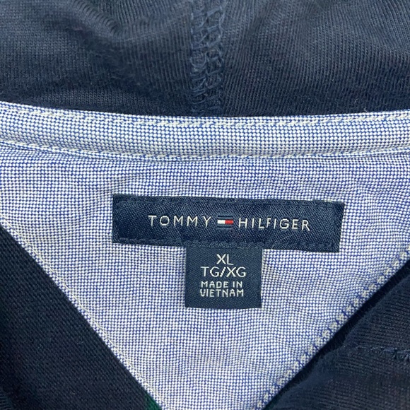 Rare Tommy Hilfiger 90s Inspired Color Blocking Hoody Sweater size XL - Picture 5 of 8